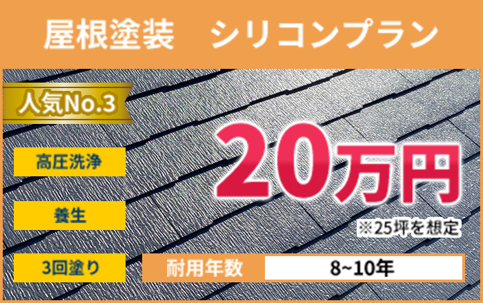 屋根塗装シリコンプラン20万円